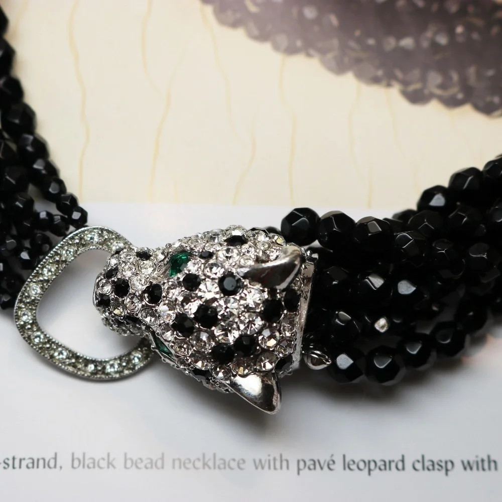 ⚜️ Vintage Kenneth Lane Bookpiece Leopard Necklace